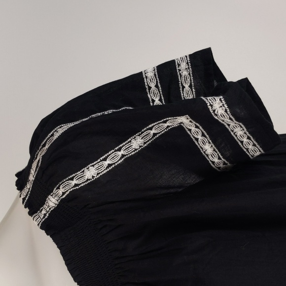 Jump Women's Dress Size 12 Black White Embroidered Shift Lined Short Sleeve NEW - Picture 4 of 10